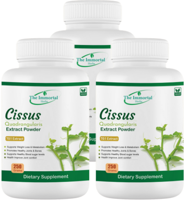 불멸의 시서스 추출물 70배 고농축 100% 시서스 250 gm 분말 씨저스 씨서스, 250g, 3개