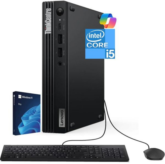 레노버 씽크센터 타이니 M70q G5 인텔 데카 코어 i5-14400T (비트 i7-13700T) 16GB DDR5 512GB NVMe 디스플레이포트 HDMI 와이파이, 16GB RAM | 256GB NVMe