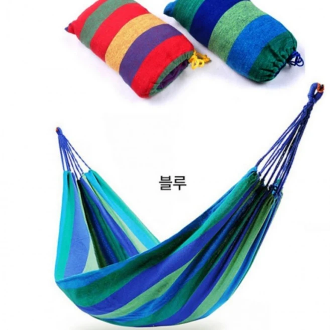 아이들이 캠핑 해먹 캠핑용품 침대 좋아하는, 레드 - 쿠팡