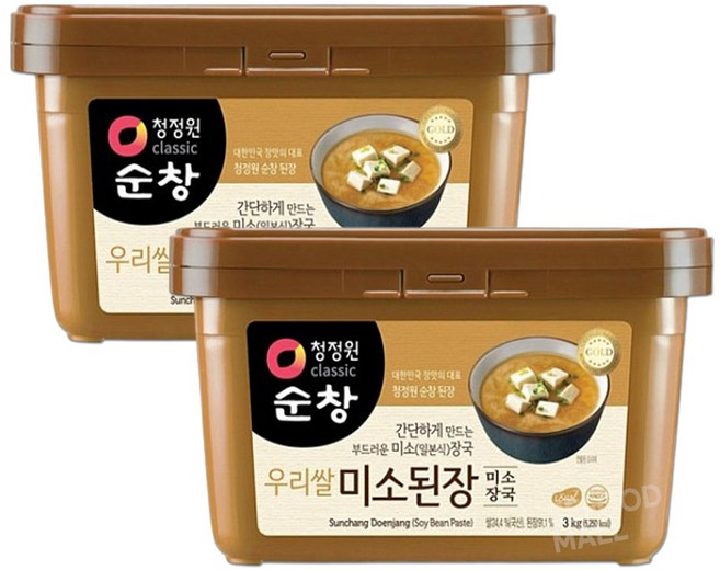 대상 청정원 우리쌀 미소된장, 3kg, 2개