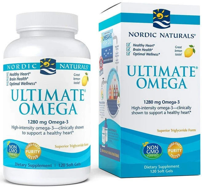 Nordic Naturals 노르딕내추럴스 오메가3 1280mg EPA DHA 120정 레몬맛, 1개 - 쿠팡