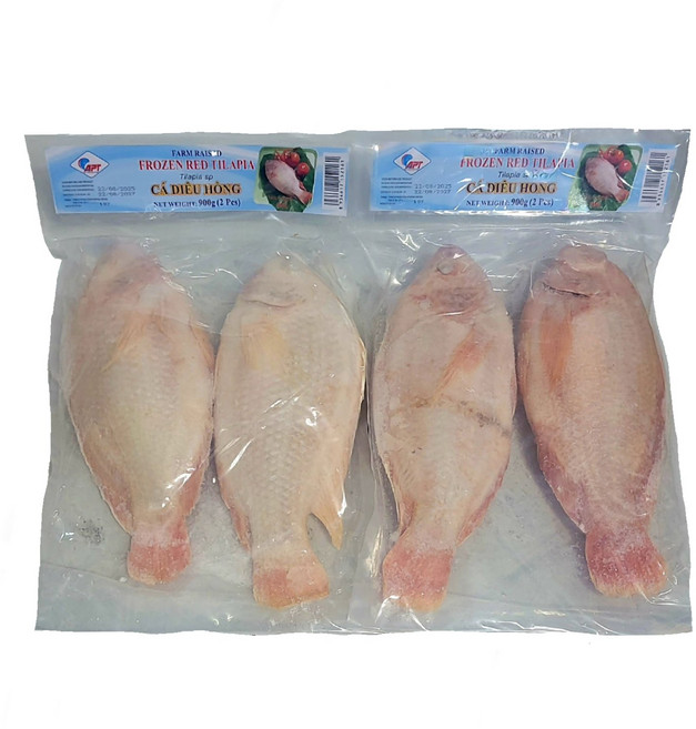 베트남 생선 레드 틸라피아 까디홍 CA DIEU HONG 1팩 2마리, 900g, 2개