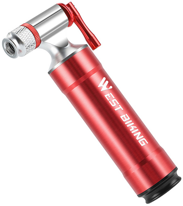 시그니처베이지 CO2 인젝터 자전거 휴대용 펌프 YPZ174, 1개, 레드 베이직