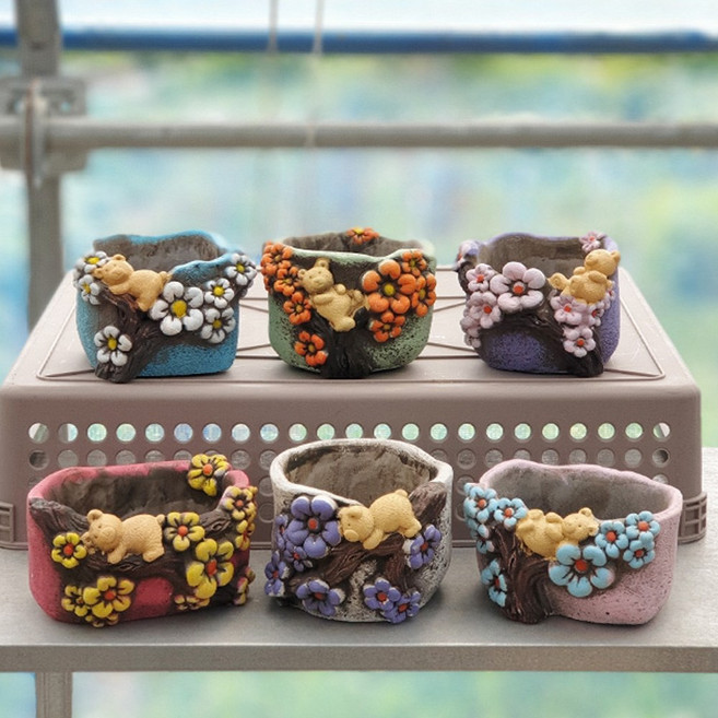 꽃나무와 곰돌이 6종 다육화분, 꽃나무와곰돌이6종다육화분