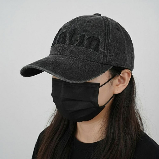 마뗑킴 모자 볼캡 마틴킴 matinkim 모자 워시드 블랙