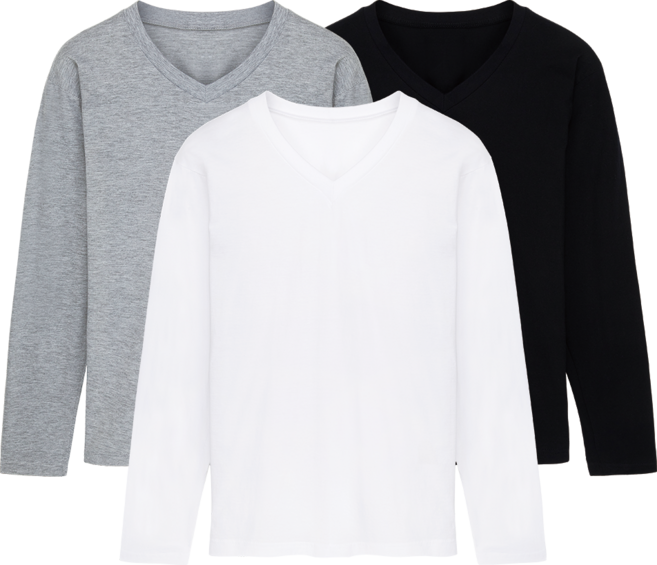 완티 베이직 30수 브이넥 긴팔 쭉티 면티