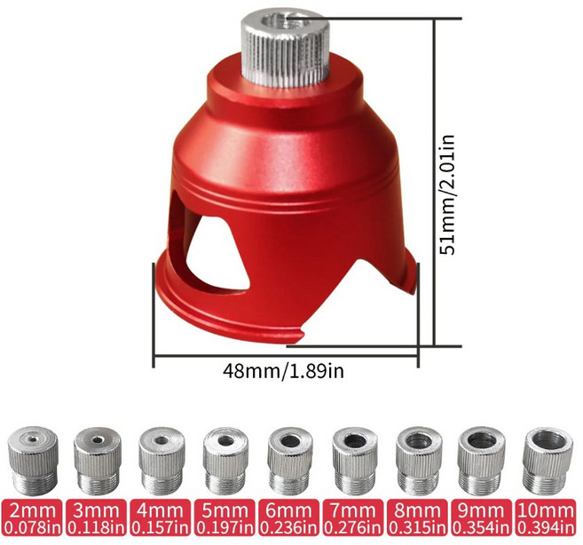 수직 드릴 가이드 도웰링 지그 키트 2-10mmmm 9pcs 드릴 포지셔닝 알루미늄 직선 각도 가이드 로케이터 홀 펀처도, 1개