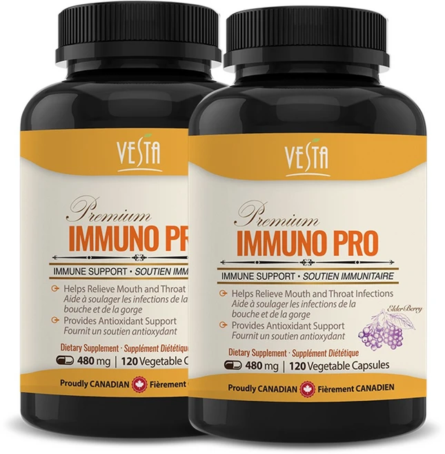 [캐나다본사 빠른직구] 베스타 이뮤노프로 엘더베리 프로폴리스 캡슐 영양제 환절기 건강관리 온가족용, 2개, 120정 - 쿠팡