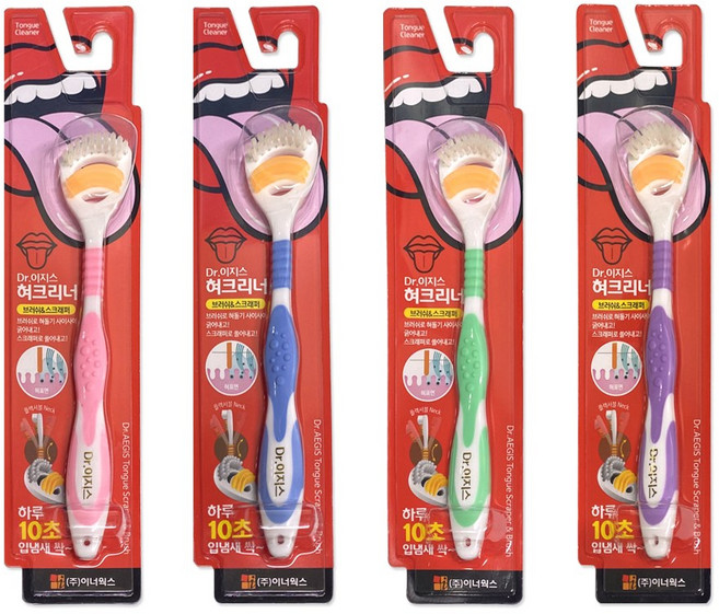 닥터이지스 혀크리너 색상랜덤, 4개