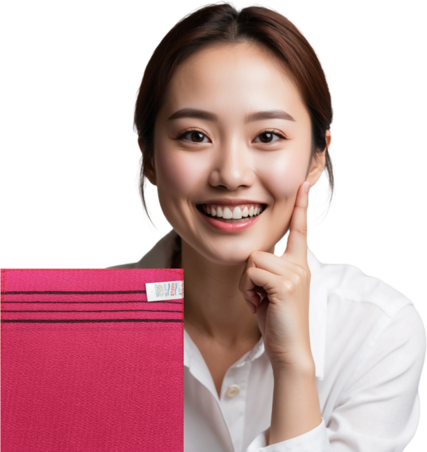 국내산 이태리 때타올 100%비스코스 각질제거 4P 1세트, 1개, 4개입, 레드