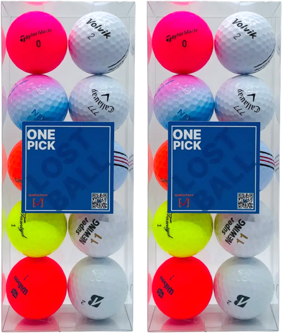 [원픽] 가성비1위! 유명브랜드 로스트볼 화이트 10구+컬러 10구 A+/A급 골프공 품질보증 라운딩용, 흰색10구+컬러10구, 1개, 20개입