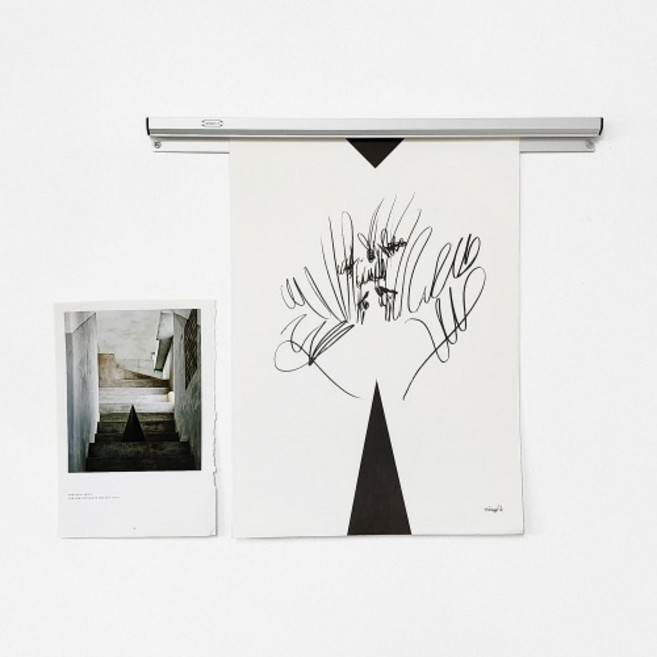 호레카 슬림 오더랙 빌지꽂이 주문서 포스터 메모 꽂이, 120cm, 실버, 1개