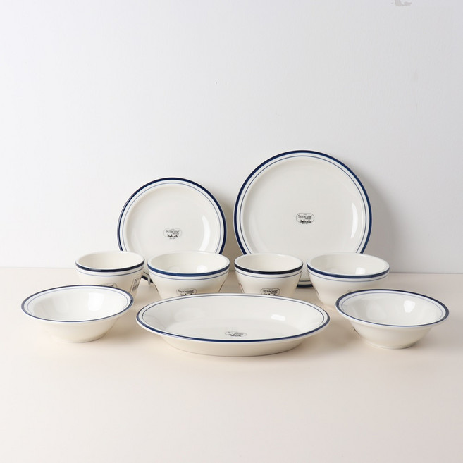 시라쿠스 뉴욕 2인 그릇세트, 1세트, 9P, 미드나잇블루