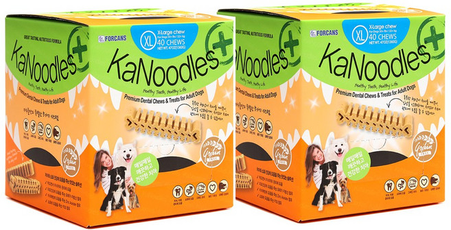 포켄스 카누들 껌 필로팩 XL20개입 2박스, 구강청결, 680g, 2개