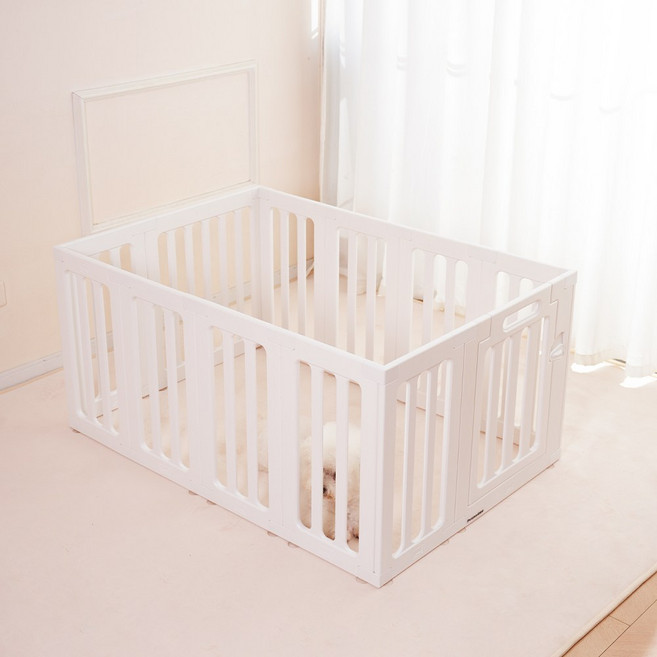 펫인 애견 울타리 세트 실내용 반려동물 펜스, 1개, 화이트