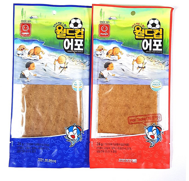 월드컵 어포 오리지날 매운맛(옛날문방구 불량식풍 수입과자), 월드컵어포 오리지날, 24g