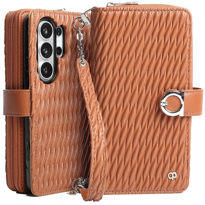 까리노펠레 튤립 가죽 지퍼 지갑형 다이어리 휴대폰 케이스