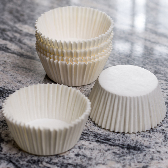 머핀컵 45mm 코팅 몰드 200매입 유산지 종이 베이킹컵, 1개, 흰색