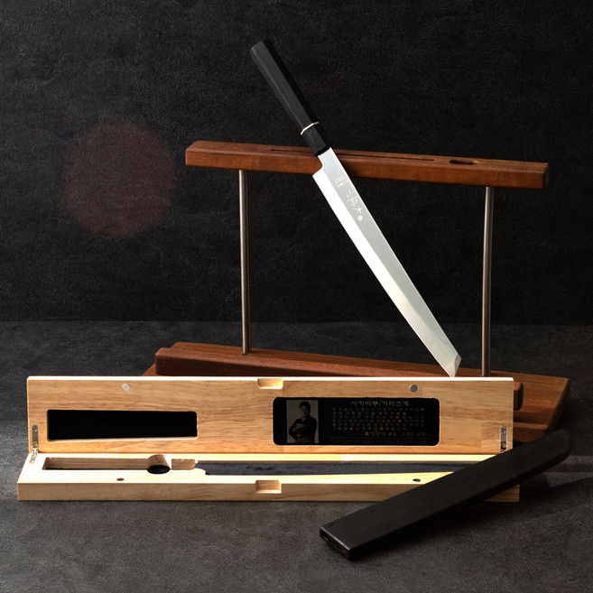 명장 조상진 대첩도 하이 카본 일식도 키리츠케칼 팔각 흑단나무 손잡이 사시미칼 회칼, 01.키리츠케, 02.칼날길이 27cm, 칼만구매, 1개