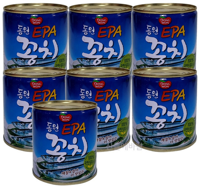 동원 꽁치 통조림 꽁치캔, 280g, 7개