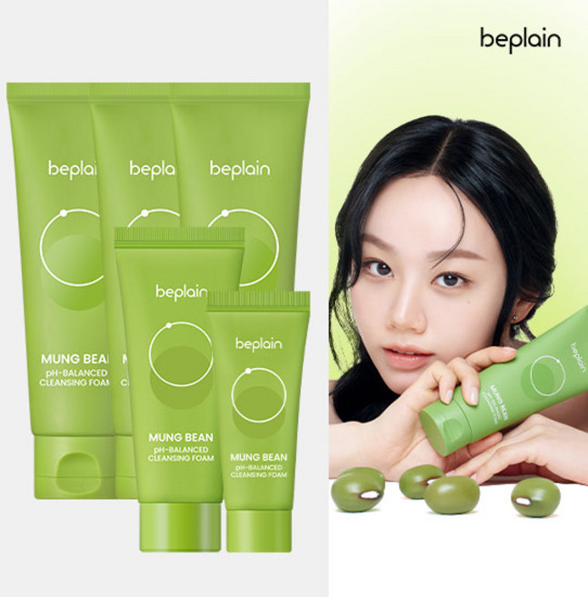 비플레인 녹두 약산성 클렌징폼, 300ml, 1개