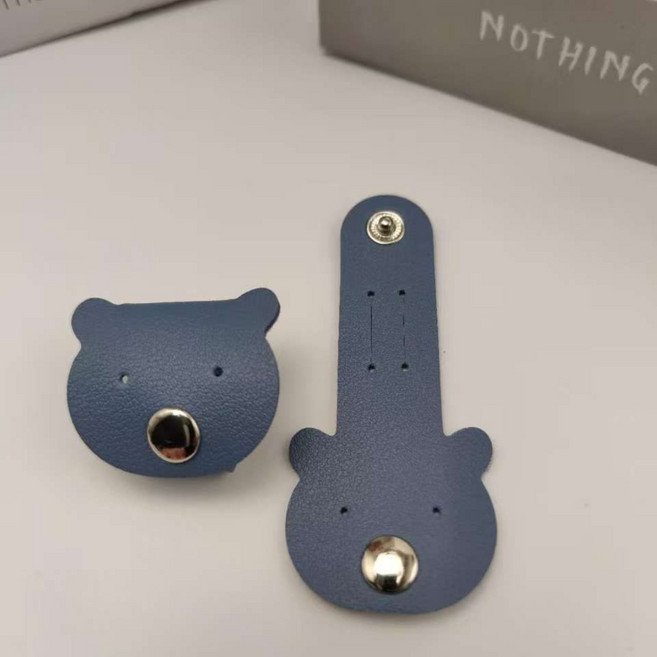 PU 선정리 케이블 홀더 전선정리 스트랩 여행용 케이블타이, 블루, 9개