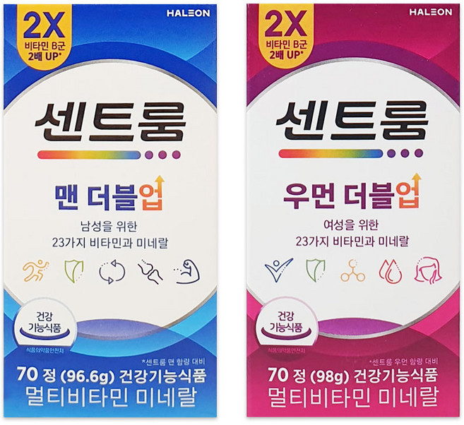 센트룸 남녀 종합비타민 2종 (맨 더블업 70정+우먼 더블업 70정), 1개, 70정