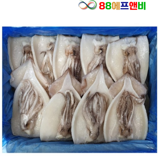 할복오징어 활복 냉동손질오징어 선동 활복 4kg 벌크형 무탈피 20-24미, 1개, 4kg(25-28미)