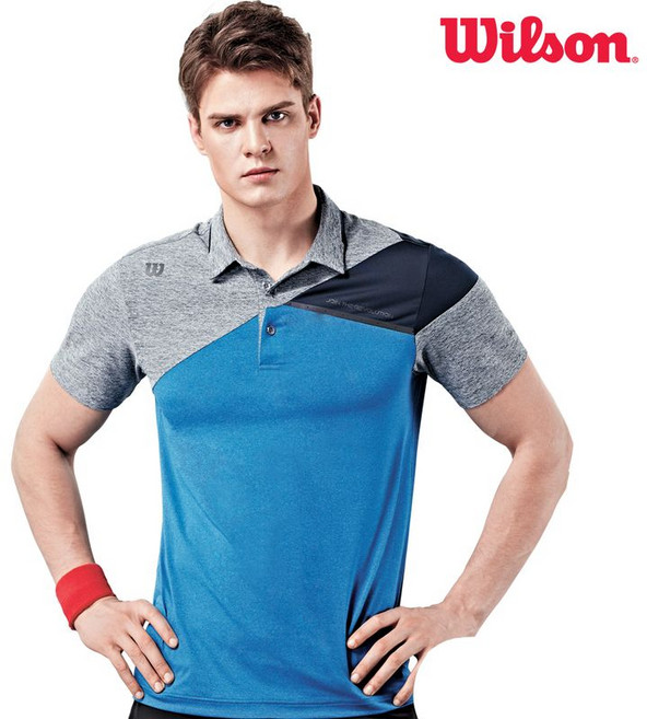 윌슨 남성 카라넥 반팔티셔츠 5241 블루 단체복