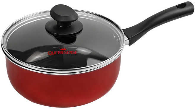 퀸센스 인덕션 코코 편수냄비, 20cm, 레드, 1개