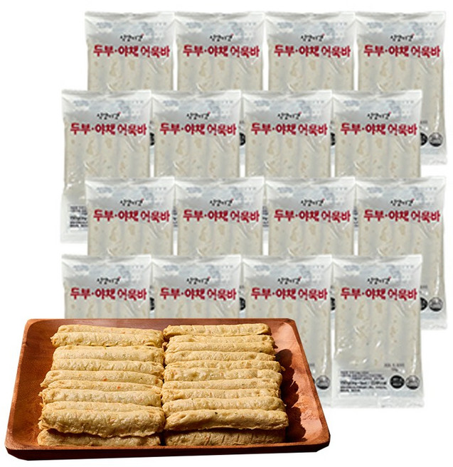 식감미각 두부야채 어묵바 어육바 수제어묵 오뎅바 두부어묵바, 1세트, 2.4kg