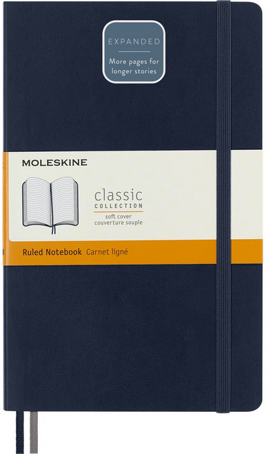 MOLESKINE 經典加量軟皮筆記本, 藍, 1個