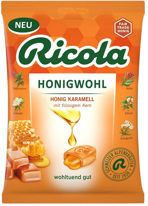 Ricola 리콜라 목캔디 허니 카라멜 68g - 쿠팡