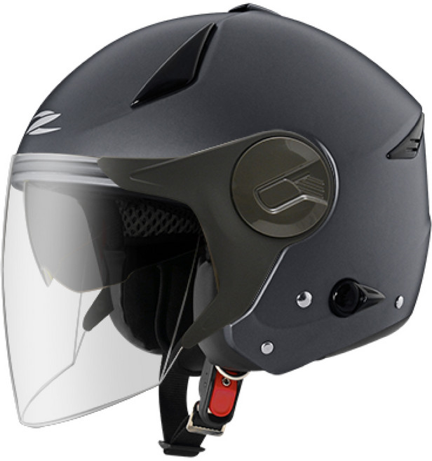 ZEUS ZS 612A 內墨鏡安全帽 兩段通風 防水設計 全可拆洗內襯 半罩式機車安全帽, 消光黑銀