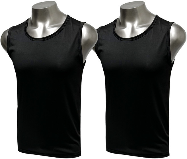 인따르시아 남성 폴리 머슬핏 민소매 런닝 2종