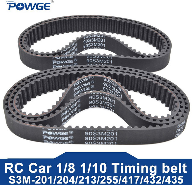 POWGE RC 벨트 SERPENT 990 INFINITY IFIII 셰퍼드 ARC BMT XRAY MUGEN SEIKI MOTONICA WRC KYOSHO EVOLVA, 3 개, 213 S 6 Width 6mm