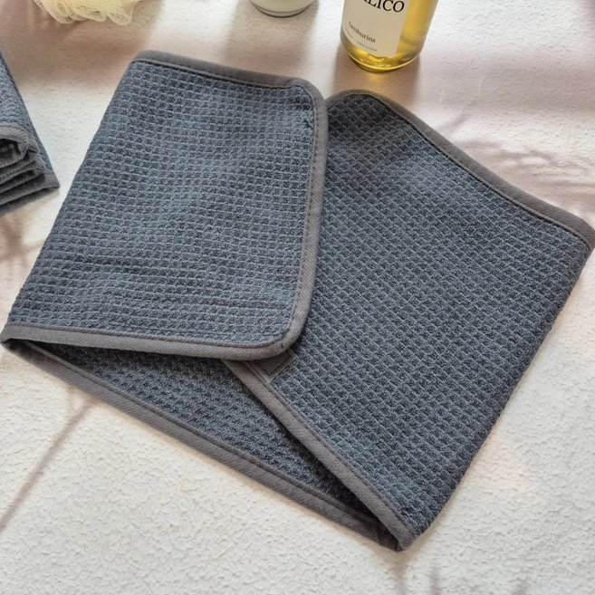 극세사 와플 사각헤어터번 국내제작 터번밴드 피부샵추천상품, 1개, 그레이 - 쿠팡