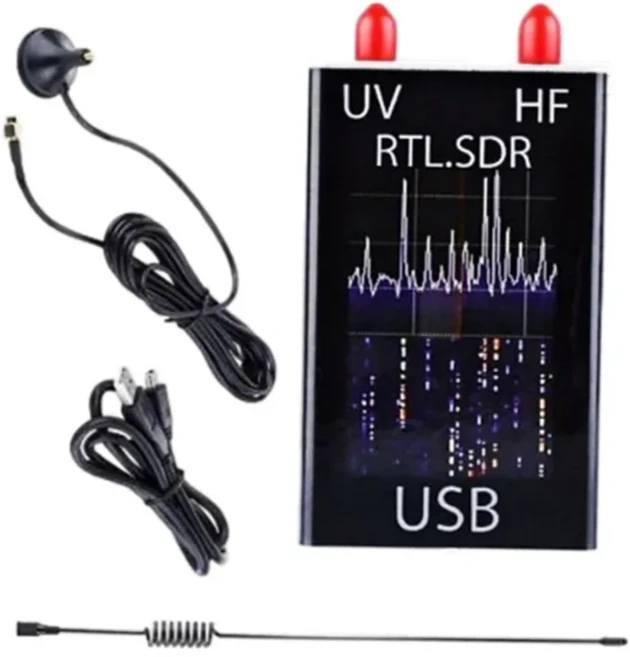 B50C SDR 수신기 100Khz-1.7Ghz 풀 밴드 UV RTL-SDR USB 단파 광대역 소프트웨어 정의 라디오, 01 As Shown, 1