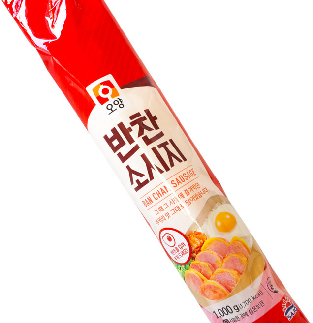 분이네 오양 반찬소세지 1kg 분홍햄 도시락반찬 사조 옛날소시지 식당 업소, 1개