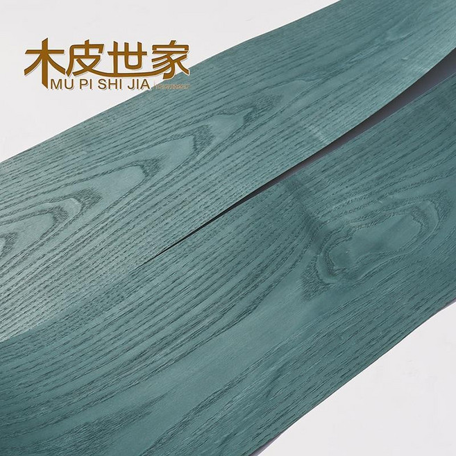 拾光優選 染色木皮 凹凸紋理 孔雀綠白栓山紋, 綠色, 1個
