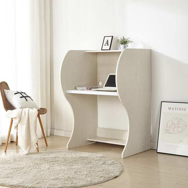 국내제작 친환경 우드빌105 독서실책상 집중력책상 학생책상 사무실책상 스터디카페 책상 도서관책상, 화이트오크