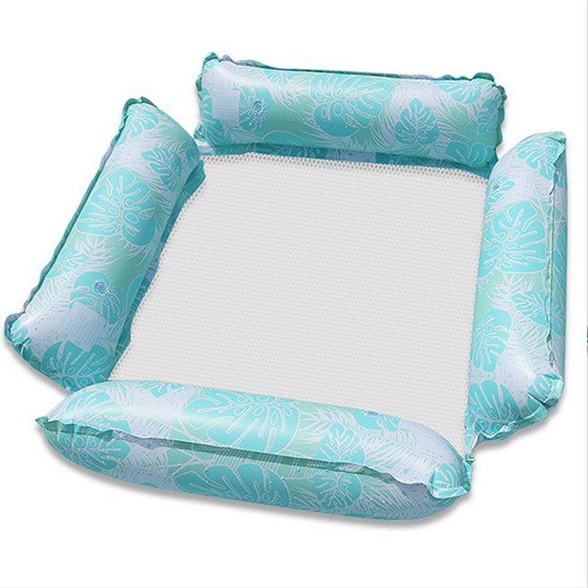 우디우디 아쿠아 워터 사방쿠션 해먹 튜브, 1개, 스카이 몬스테라