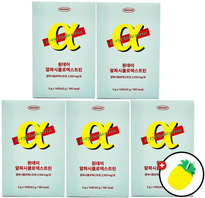 데이즈온 원데이 알파CD 알파시클로덱스트린 + EX자사사은품(스펀지수세미 포함), 5개, 42g