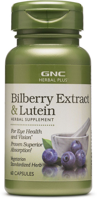 GNC 健安喜 Herbal Plus山桑子萃取&葉黃素軟膠囊, 60顆, 1罐