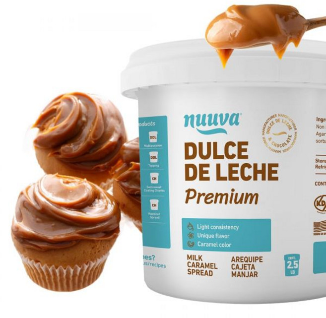 Nuuva 스프레드 누바 푸드 프리미엄 둘체 데 레체 정통 크리미 캐러멜 디저트 베이킹 바르기에 완벽한 시럽 2.5파운드, 2.5 lbs