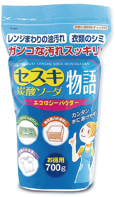 日本Novopin 倍半碳酸鈉廚房爐具強力去油去污粉(藍色袋), 700g, 1個