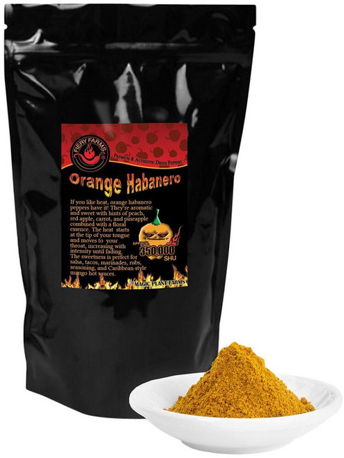미국 파이어리 팜스 Fiery Farms Orange Habanero Pepper Powder 오렌지 하바네로 페퍼 파우더 시즈닝, 1개