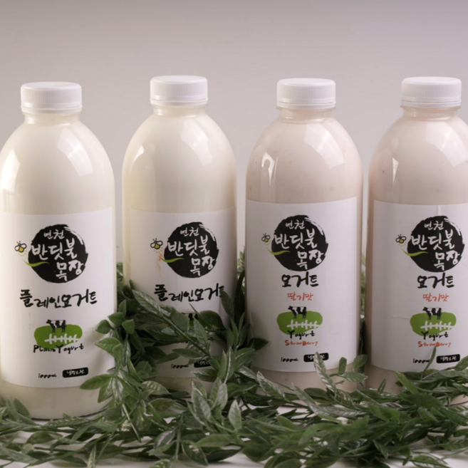 반딧불목장 수제요거트 세트구성 1000ml*3병 500ml*5병 180ml*10병, 3개, 1L, 플레인