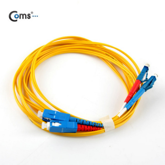 국산 싱글 광 패치코드 SC-LC SM 10m 케이블, 1개