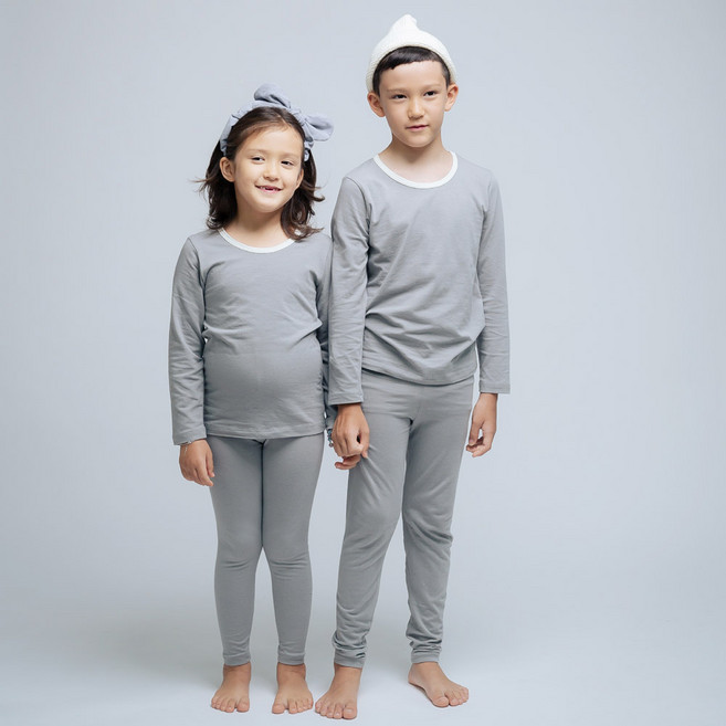 올챙이 코튼스판6종 유아/아동 주니어용 내의 국산무형광 내복&실내복 상+하